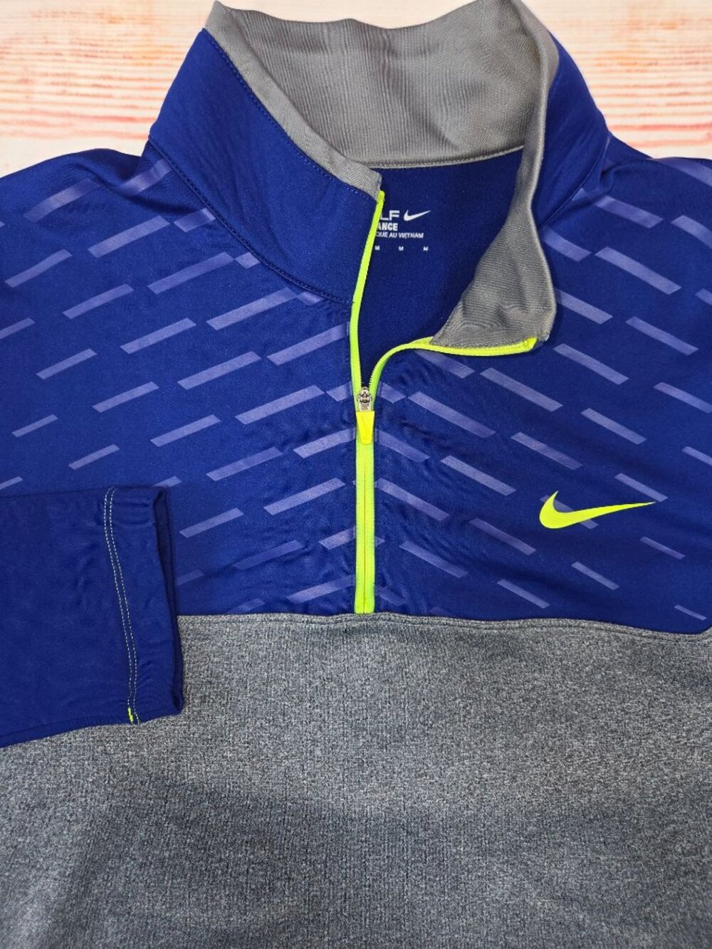 Nike Golf Tour Performance Dri-Fit Athletic Top Medium Blue/Gray